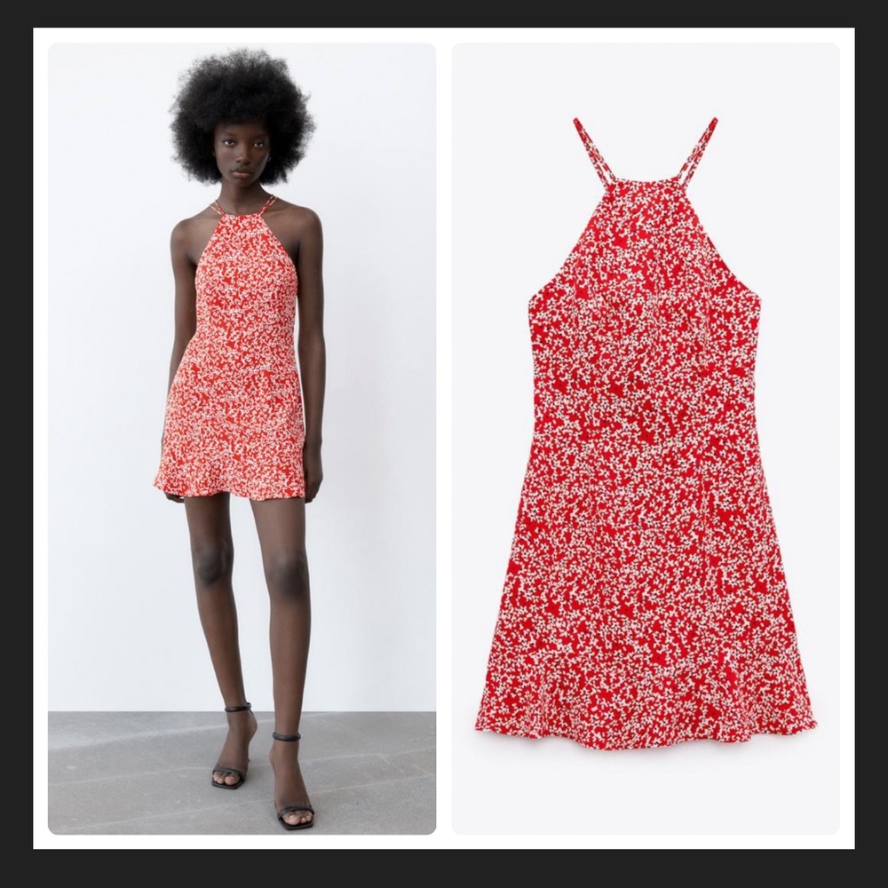 Zara FLORAL PRINT MINI DRESS